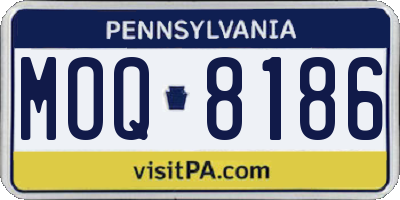 PA license plate MOQ8186