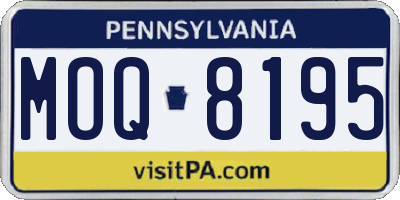PA license plate MOQ8195