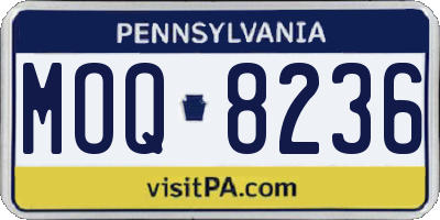 PA license plate MOQ8236