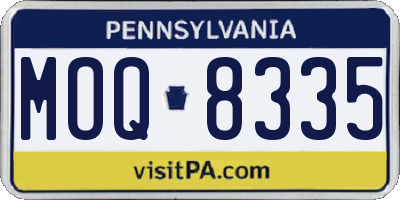 PA license plate MOQ8335
