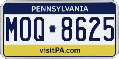 PA license plate MOQ8625