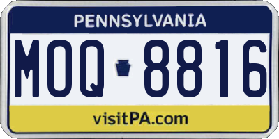 PA license plate MOQ8816