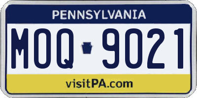 PA license plate MOQ9021