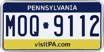 PA license plate MOQ9112