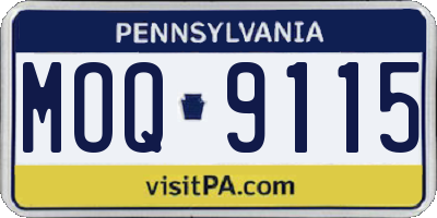 PA license plate MOQ9115