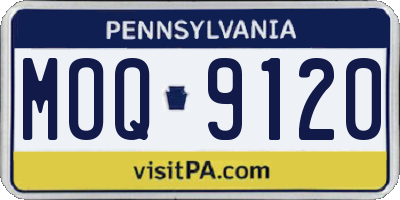 PA license plate MOQ9120