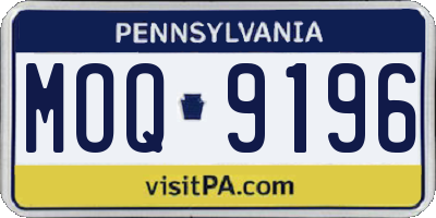 PA license plate MOQ9196