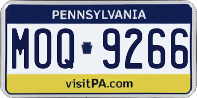 PA license plate MOQ9266