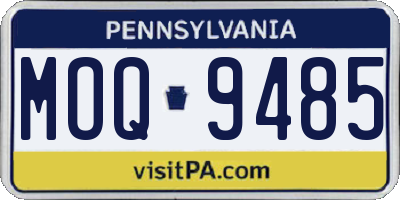 PA license plate MOQ9485