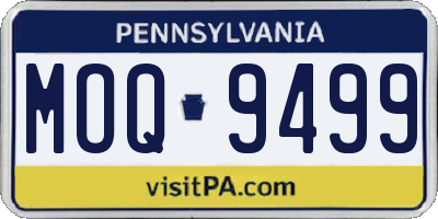PA license plate MOQ9499