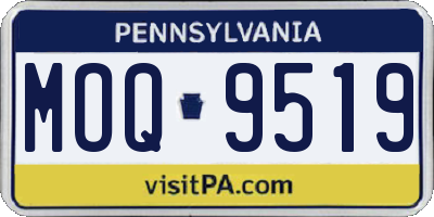 PA license plate MOQ9519