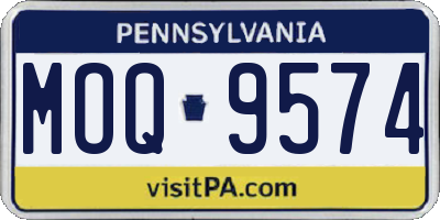 PA license plate MOQ9574