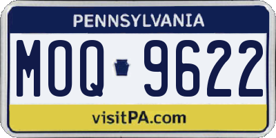 PA license plate MOQ9622