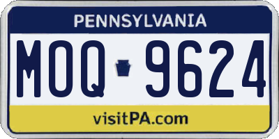 PA license plate MOQ9624