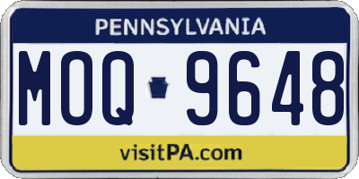 PA license plate MOQ9648
