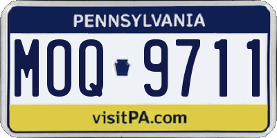 PA license plate MOQ9711
