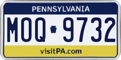 PA license plate MOQ9732