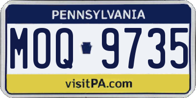 PA license plate MOQ9735