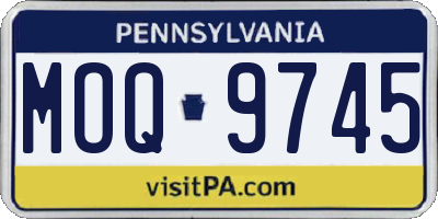 PA license plate MOQ9745