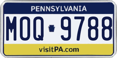 PA license plate MOQ9788
