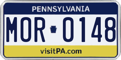 PA license plate MOR0148