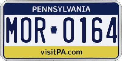 PA license plate MOR0164
