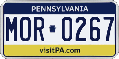 PA license plate MOR0267