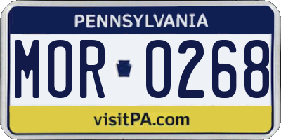 PA license plate MOR0268