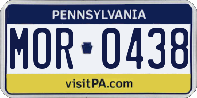 PA license plate MOR0438