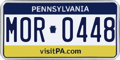 PA license plate MOR0448