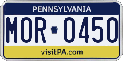 PA license plate MOR0450