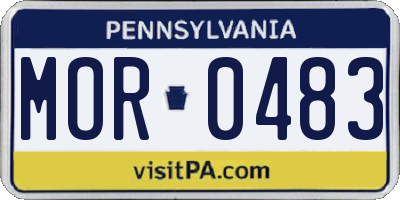 PA license plate MOR0483
