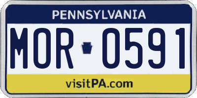 PA license plate MOR0591