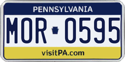 PA license plate MOR0595