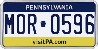PA license plate MOR0596
