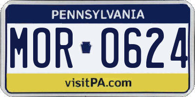 PA license plate MOR0624