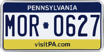 PA license plate MOR0627