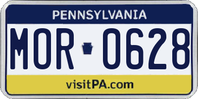 PA license plate MOR0628