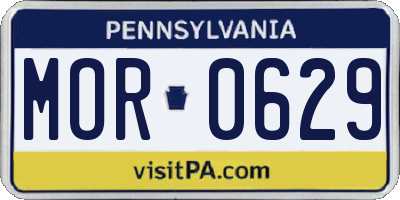 PA license plate MOR0629