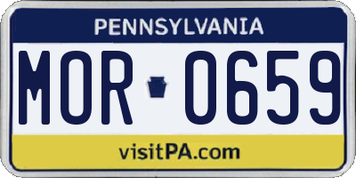 PA license plate MOR0659