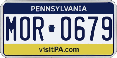 PA license plate MOR0679