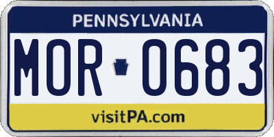 PA license plate MOR0683