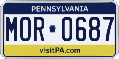 PA license plate MOR0687