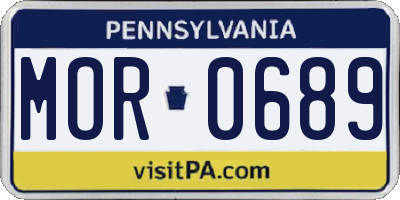PA license plate MOR0689