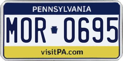 PA license plate MOR0695