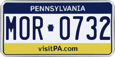 PA license plate MOR0732