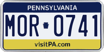 PA license plate MOR0741