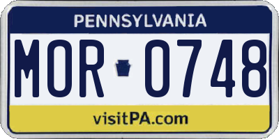PA license plate MOR0748