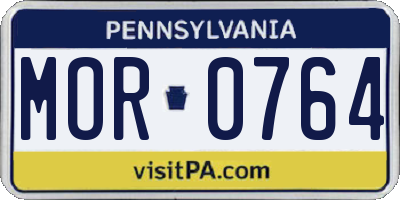 PA license plate MOR0764