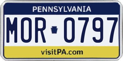 PA license plate MOR0797